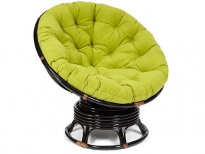 Кресло-качалка Papasan w 23/01 B с подушкой Antique brown, флок Олива в Нягани - nyagan.магазин96.com | фото