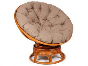 Кресло-качалка Papasan w 23/01 B с подушкой Cognac, экошерсть Коричневый в Нягани - nyagan.магазин96.com | фото