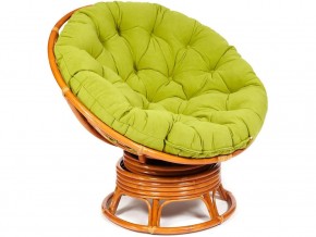 Кресло-качалка Papasan w 23/01 B с подушкой Cognac, флок Олива в Нягани - nyagan.магазин96.com | фото