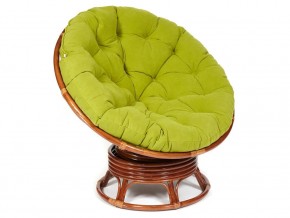 Кресло-качалка Papasan w 23/01 B с подушкой Pecan, флок Олива в Нягани - nyagan.магазин96.com | фото