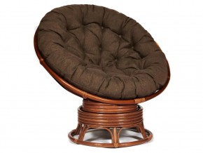 Кресло-качалка Papasan w 23/01 B с подушкой Pecan, ткань Коричневый в Нягани - nyagan.магазин96.com | фото