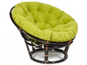 Кресло Papasan 23/01 W с подушкой Antique brown, флок Олива в Нягани - nyagan.магазин96.com | фото