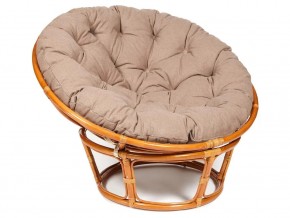 Кресло Papasan 23/01 W с подушкой Cognac, экошерсть Коричневый в Нягани - nyagan.магазин96.com | фото