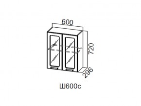 Ш600с/720 Шкаф навесной 600/720 (со стеклом) в Нягани - nyagan.магазин96.com | фото