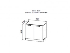 Шкаф нижний ДСМ800 под мойку в Нягани - nyagan.магазин96.com | фото
